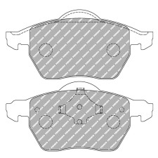 Ferodo DS2500 voorremblokken voor AUDI A4 1.6 11.00 - 12.04 remklauw ATE - F-CP1717H - FCP1717H - 3661768604960