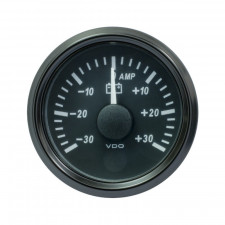 Amperometro VDO SingleViu Diametro 52mm Fondo Nero -30A/+30A