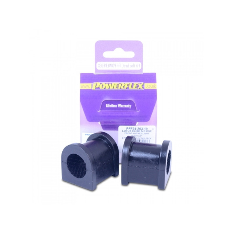 Silentbloc Powerflex pentru bară antiruliu față Opel Speedster 19 mm (2 bucăți) - PF-F3420319-2 - PFF34-203-19 - 5055676534576