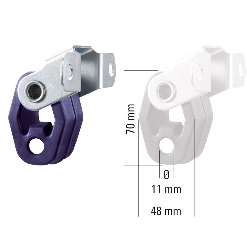 Exhaust Silent Bloc 220°C POWERSPRINT Length 70mm - PS-909927 - 909927 - 3661768073063