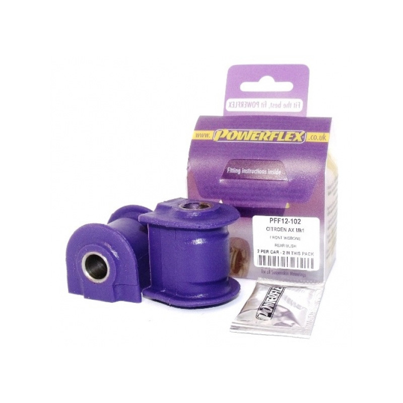 Silentbloc Powerflex triunghiular față pentru Citroën AX (2 bucăți) - PF-F12102-2 - PFF12-102 - 5055676502452