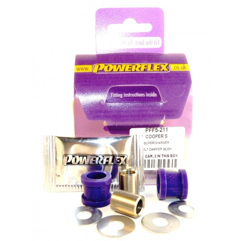 Silentbloc Powerflex pentru tensionatorul compresorului Mini Cooper S, tip R50 (2 bucăți) - PF-F5211-2 - PFF5-211 - 5055676501301