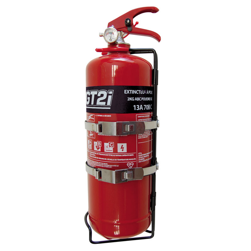 Draagbare mechanische stalen brandblusser 2Kg poeder - GT-EXT2KG - 3661768343845