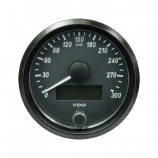 Compteur de vitesse VDO SingleViu Diamètre 80mm Fond Noir 300KM/H